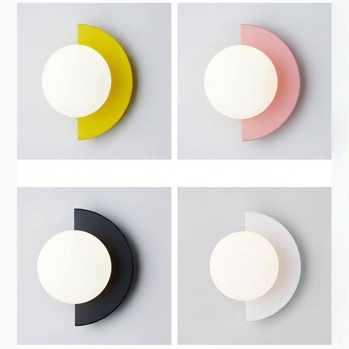 Glass Globe Wall Sconce Modern Minimalist Light