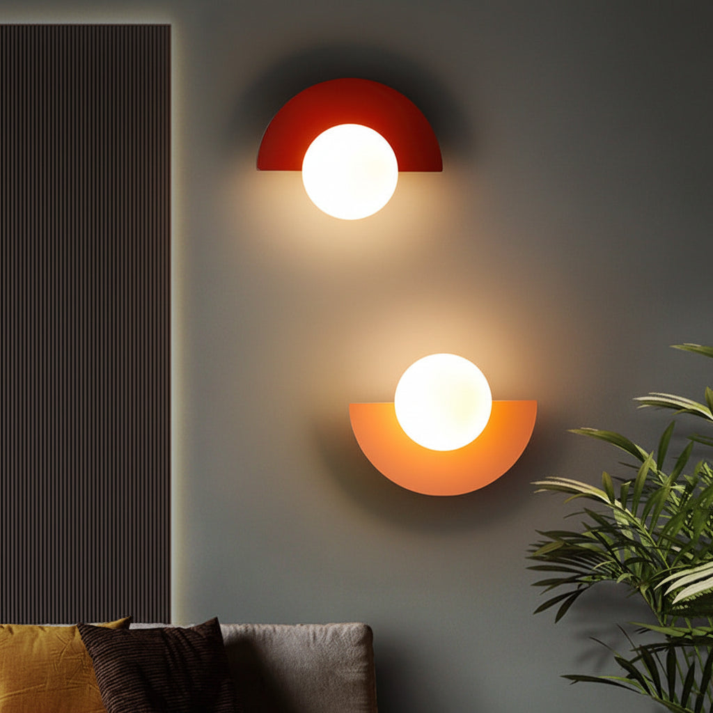 Glass Globe Wall Sconce Modern Minimalist Light