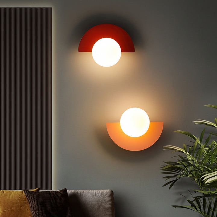 Glass Globe Wall Sconce Modern Minimalist Light