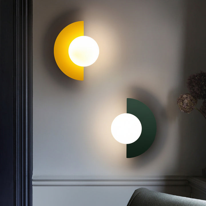Glass Globe Wall Sconce Modern Minimalist Light