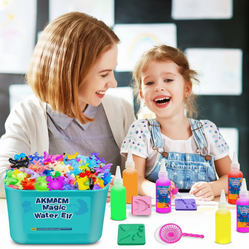 Vattenpärlor Set för Barn – Kreativt Pyssel Kit med Djur- och Havsfigurer
