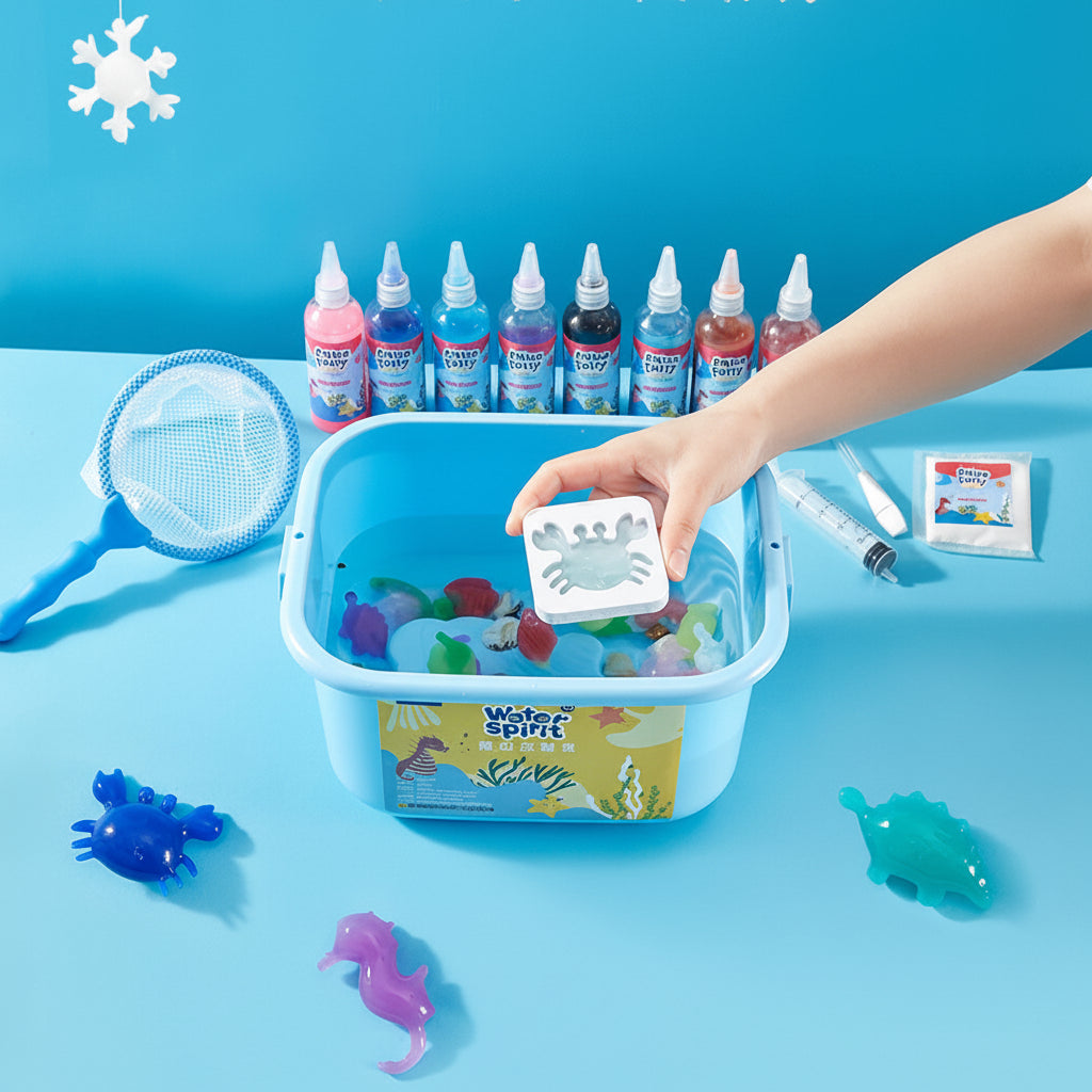 Vattenpärlor Set för Barn – Kreativt Pyssel Kit med Djur- och Havsfigurer
