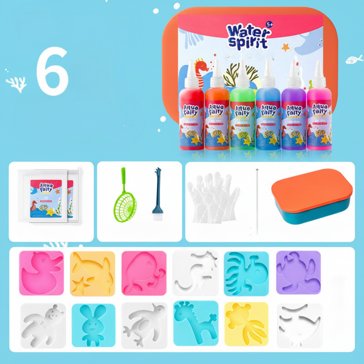 Vattenpärlor Set för Barn – Kreativt Pyssel Kit med Djur- och Havsfigurer