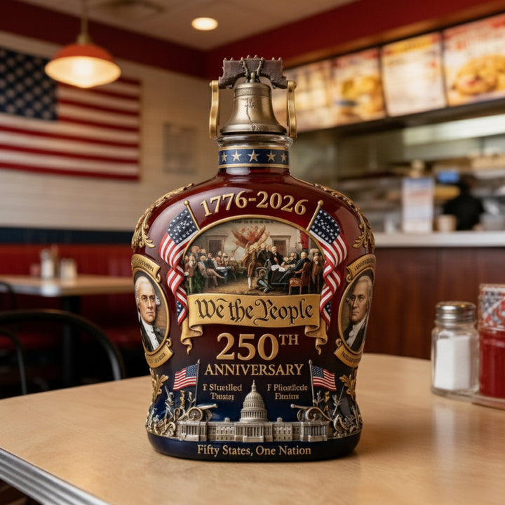 Decanter per Whiskey Anniversario in Cristallo Design Commemorativo