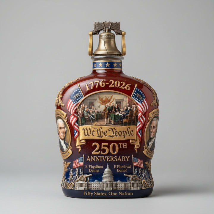Decanter per Whiskey Anniversario in Cristallo Design Commemorativo