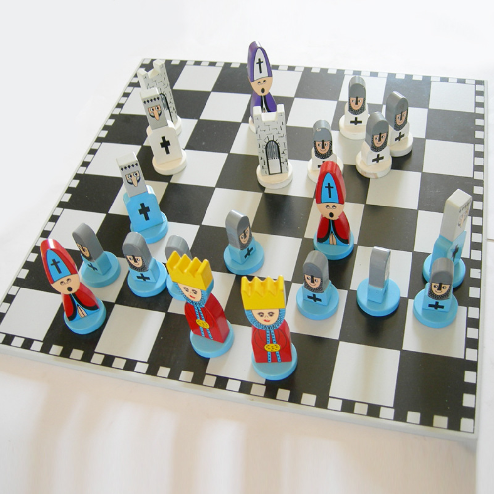 Scacchi Bambini Legno Gioco Tavolo Educativo Strategia