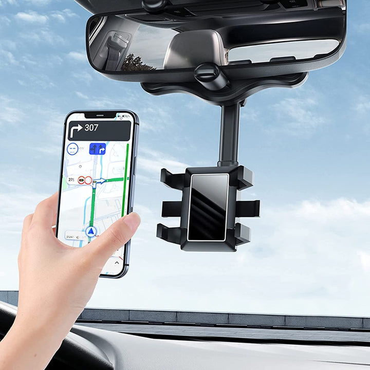 ABS Plastic Universal Car Rearview Mirror Phone Holder - Image 1