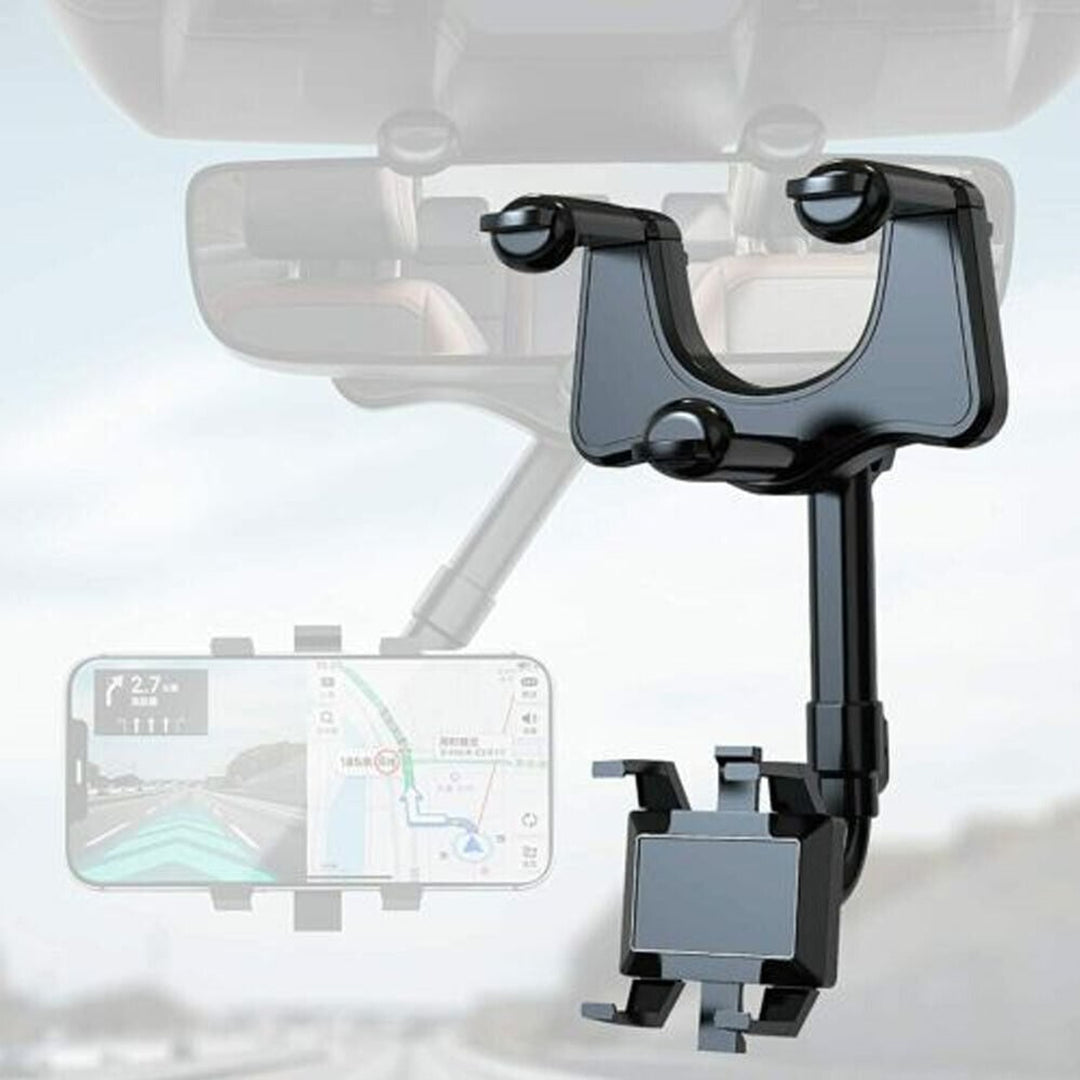 ABS Plastic Universal Car Rearview Mirror Phone Holder - Image 3