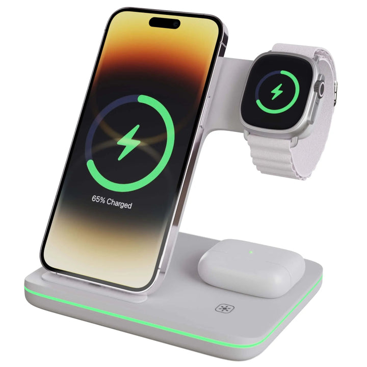 Apple Charger Dock 3-In-1 Wireless Charging Station For Desk - Image 2