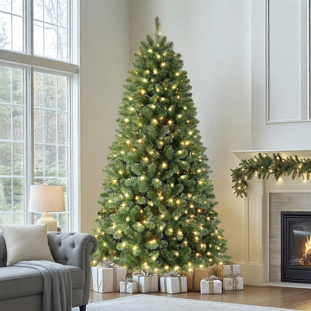 Artificial Christmas Tree With 250 Warm White Lights And 900 Branch Tips For Indoor Use - Image 1