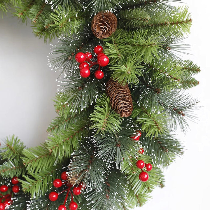 Artificial Christmas Wreath Winter Door Garland For Festive Home Decor - Image 3