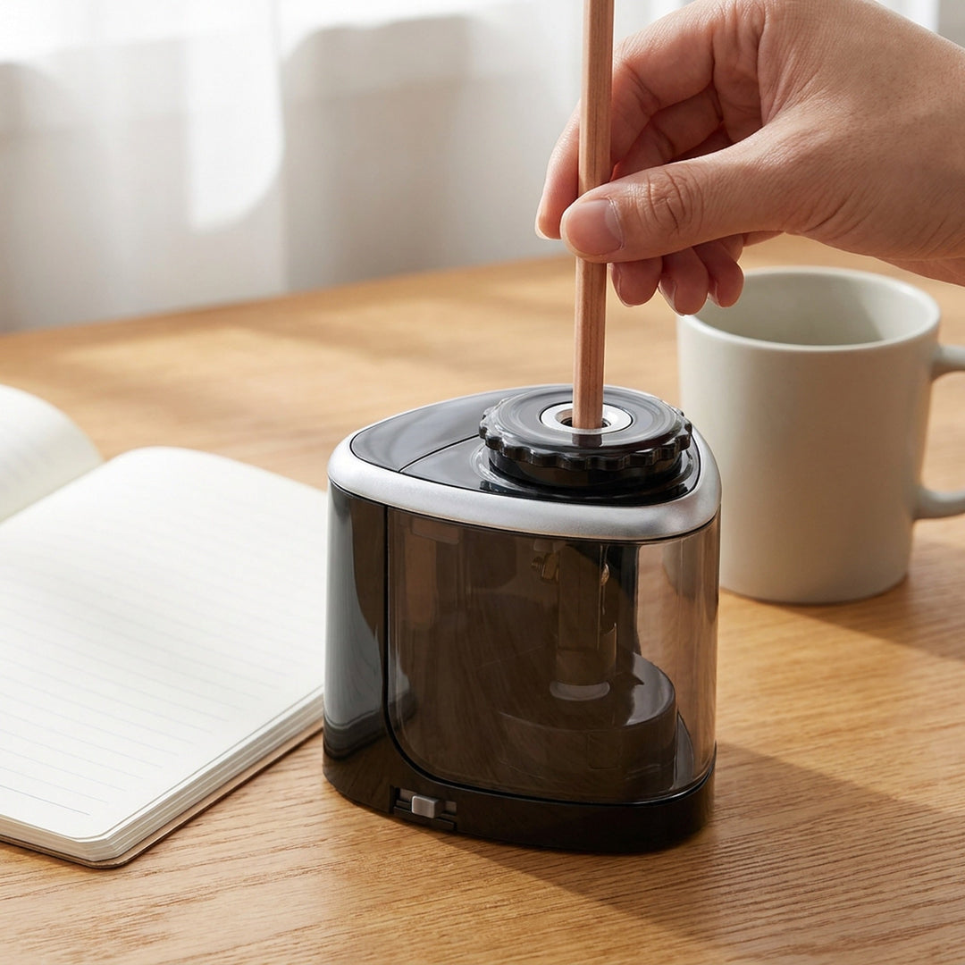 Automatic Electric Pencil Sharpener Desktop Cordless Fast Sharpening - Image 2
