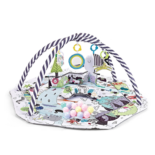 Baby Play Mat With Arch And 6 Detachable Sensory Toys - Image 2