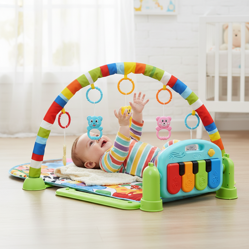 Baby Play Mat with Musical Activity Gym – Infant Development & Tummy Time Toy
