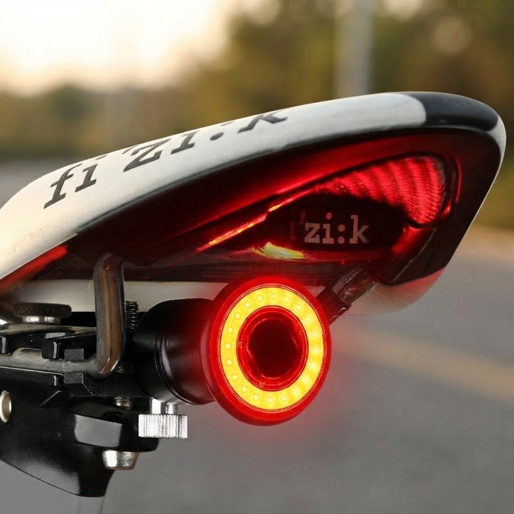 Aluminum Bicycle Rear Light With Brake Function And 6 Modes - Image 1