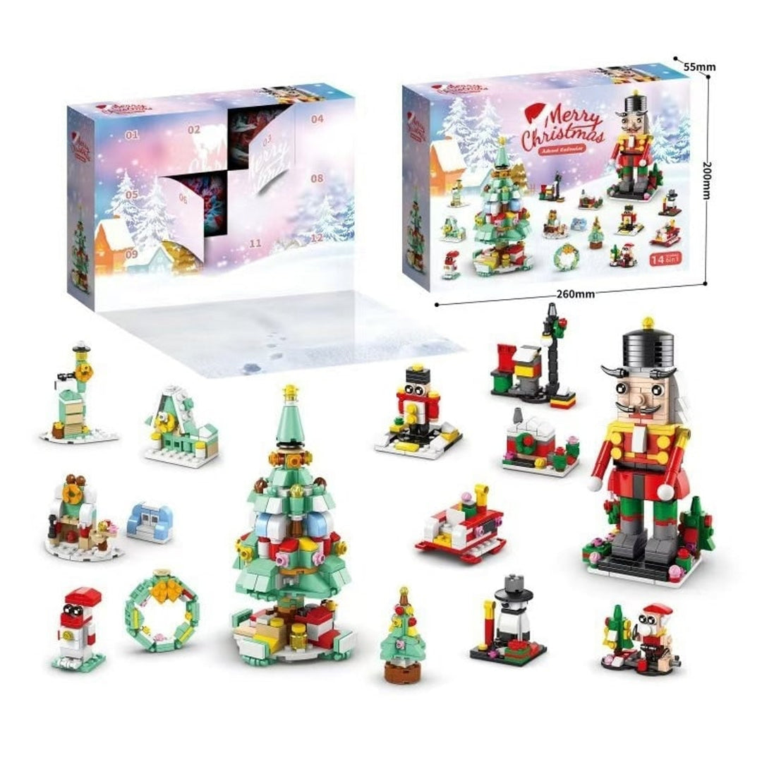 Building Block Advent Calendar 24 Days Of Christmas Countdown Educational Toy - Image 14
