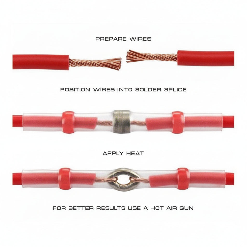Waterproof Heat Shrink Wire Connectors – Solder Seal Electrical Kit for Automotive & Marine