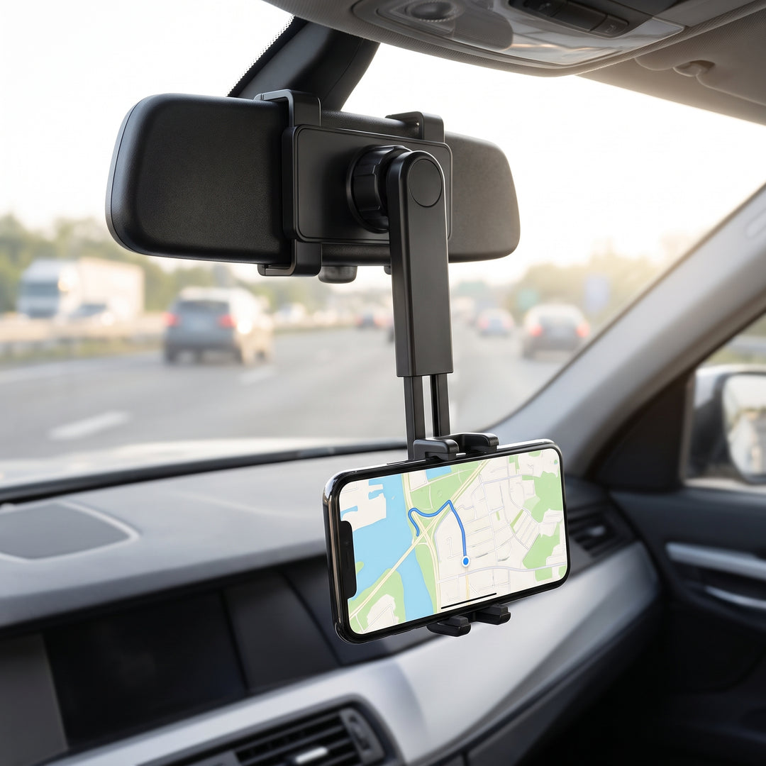 Rotatable Car Phone Holder With 360-Degree Adjustable Retractable Arm - hero