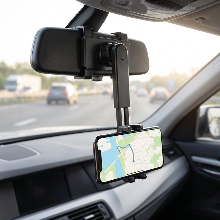 Rotatable Car Phone Holder With 360-Degree Adjustable Retractable Arm - hero