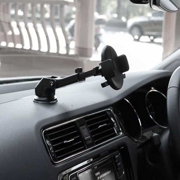 Car Phone Mount Holder Retractable 360-Degree Suction Cup Prevents Phone From Falling - Image 2