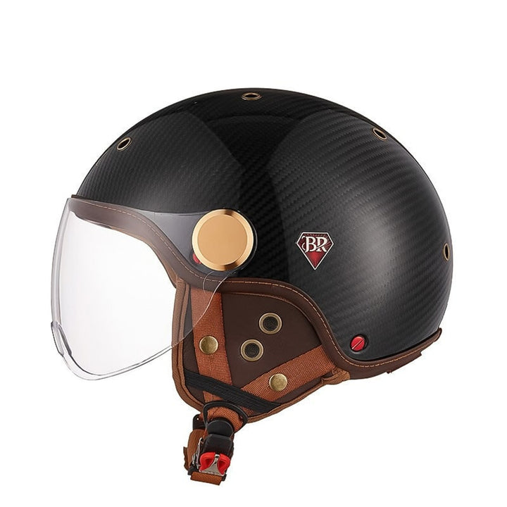 Carbon Fiber Motorcycle Helmet With Removable Lining And Vents - Image 4