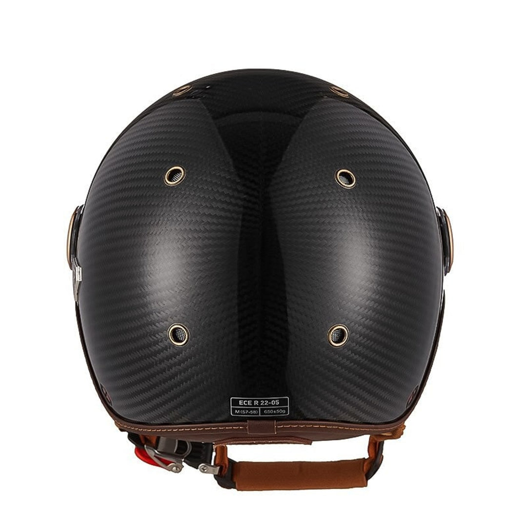 Carbon Fiber Motorcycle Helmet With Removable Lining And Vents - Image 2
