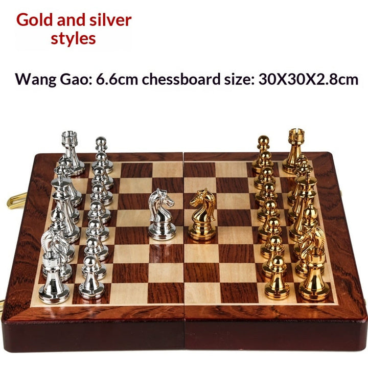 Chess Set With Board Solid- Folding Board - Image 5