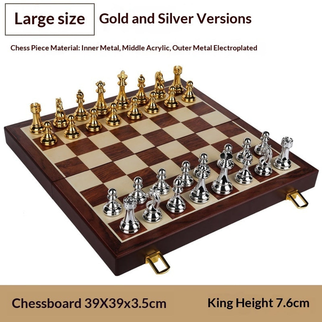 Chess Set With Board Solid- Folding Board - Image 7