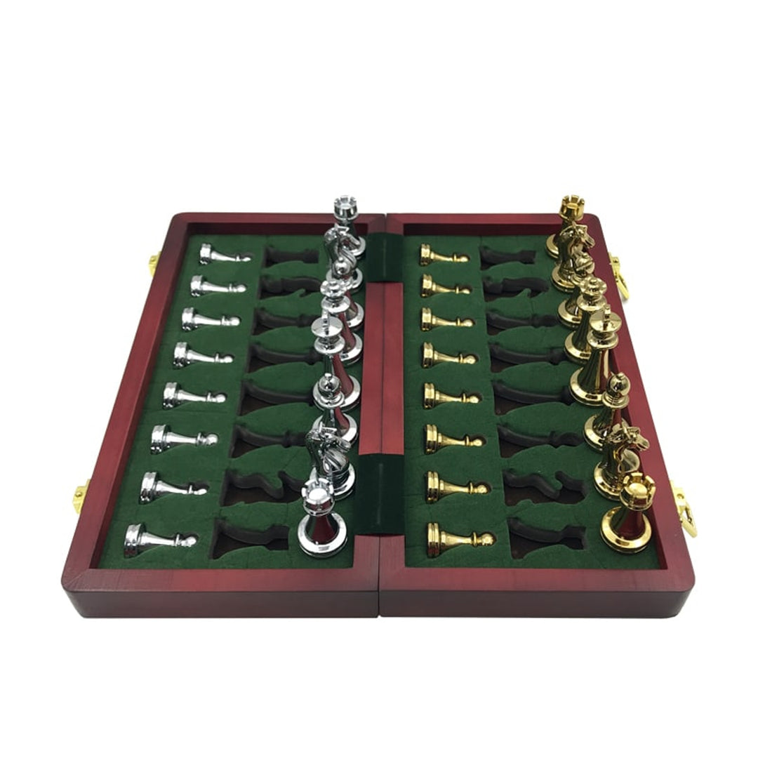 Chess Set With Solid Wood Folding Board And Large Pieces - Image 6