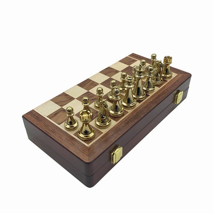 Chess Set With Solid Wood Folding Board And Large Pieces - Image 7