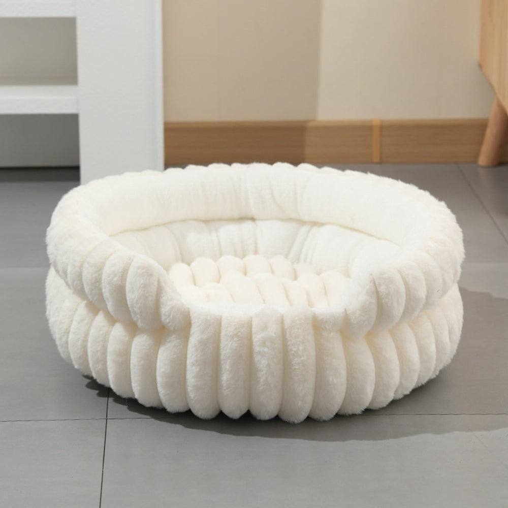 Classic Plush Donut Pet Bed - Image 2