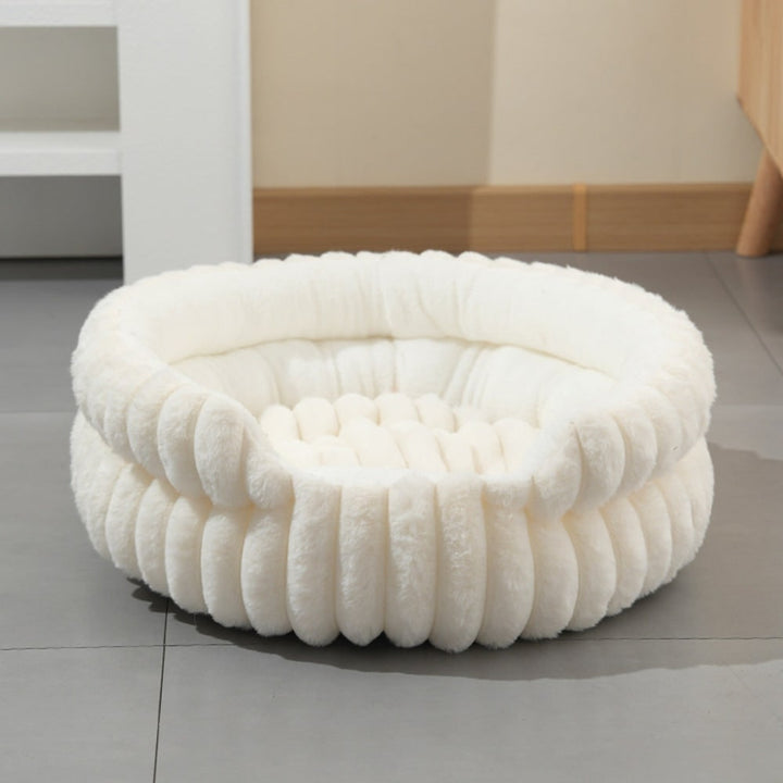 Classic Plush Donut Pet Bed - Image 2