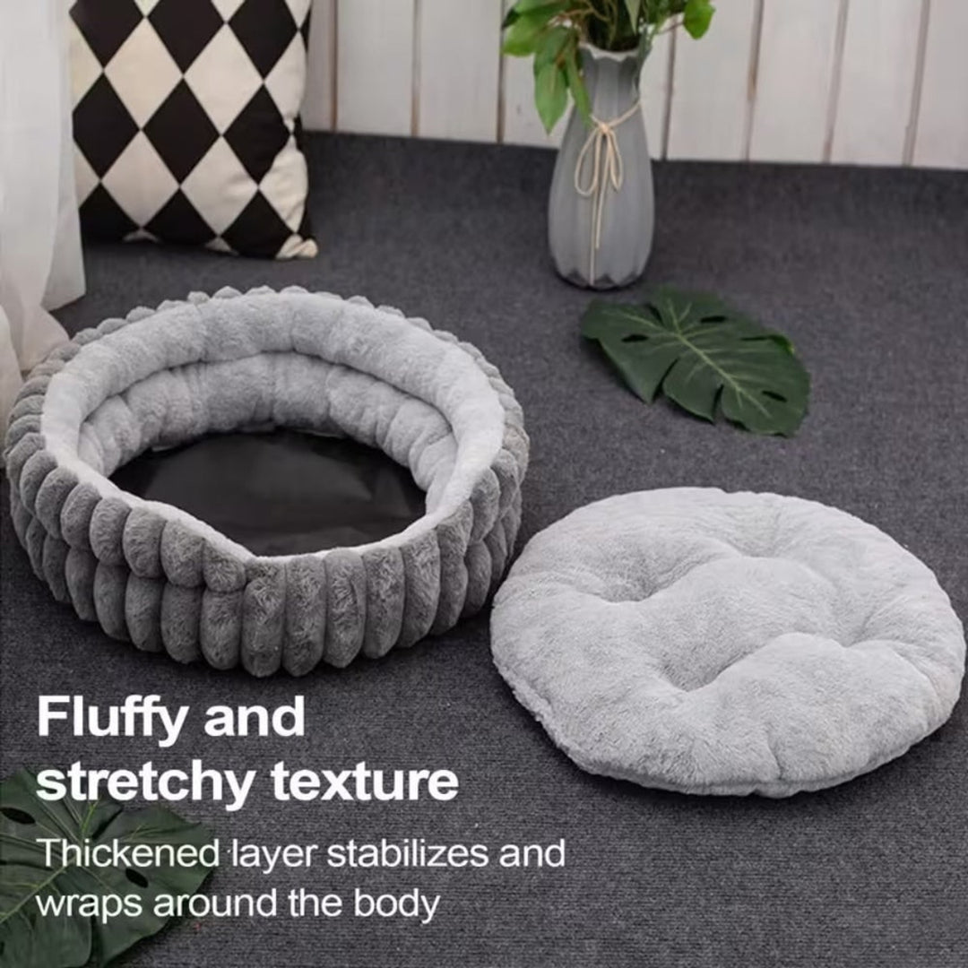 Classic Plush Donut Pet Bed - Image 8