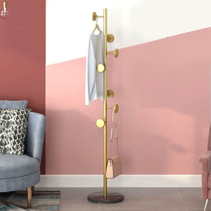 Clothing Rack with Streamlined Freestanding Design and Circular Hooks - Image 2