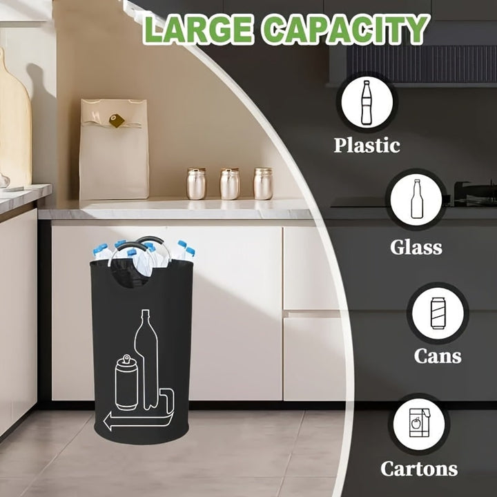 Collapsible Storage Bin with Streamlined Cylindrical Shape and Nylon - Image 7