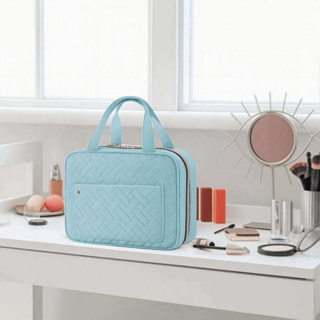 Compact Cosmetic Organizer With Four Compartments For Travel And Everyday Use - Image 4