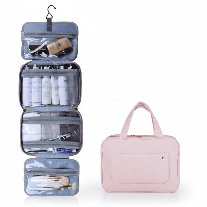 Compact Cosmetic Organizer With Four Compartments For Travel And Everyday Use - Image 6