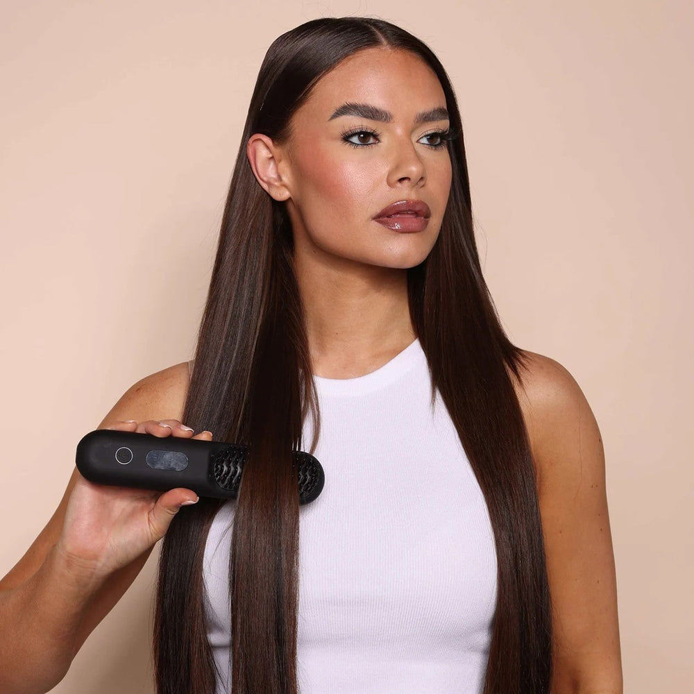 Cordless Hair Straightening Brush With Ceramic Bristles And Dual Ion Technology - Image 3