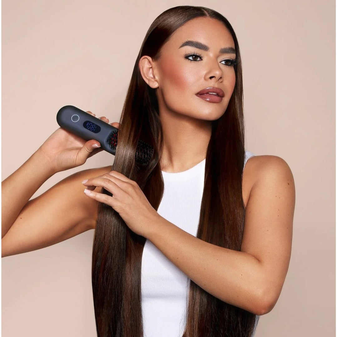 Cordless Hair Straightening Brush With Ceramic Bristles And Dual Ion Technology - Image 7