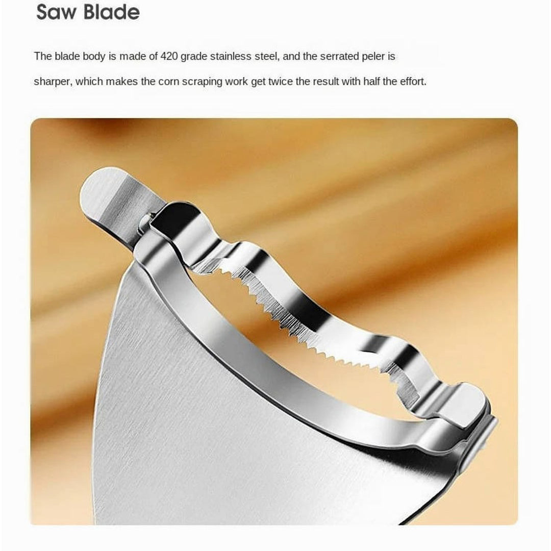 Corn Peeler With Grippy Handle Stainless Steel Kitchen Tool - Image 10
