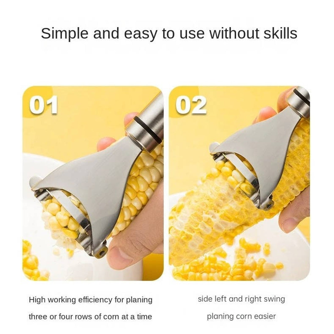 Corn Peeler With Grippy Handle Stainless Steel Kitchen Tool - Image 8