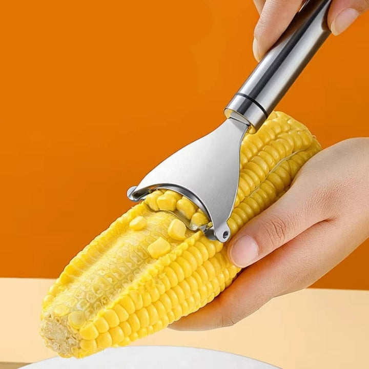 Corn Peeler With Grippy Handle Stainless Steel Kitchen Tool - Image 1