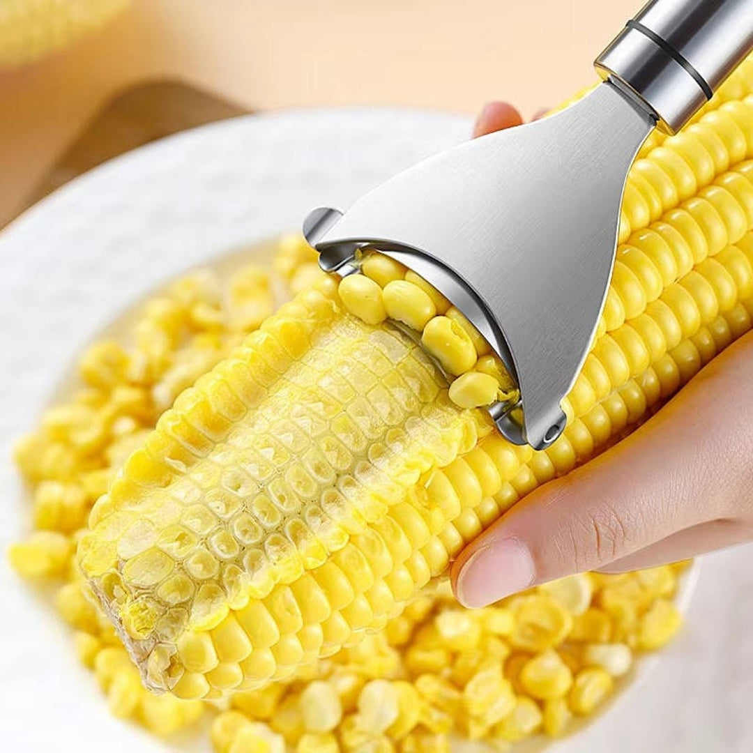 Corn Peeler With Grippy Handle Stainless Steel Kitchen Tool - Image 3
