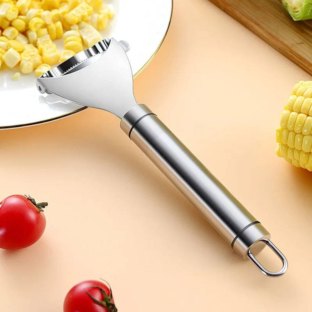 Corn Peeler With Grippy Handle Stainless Steel Kitchen Tool - Image 4