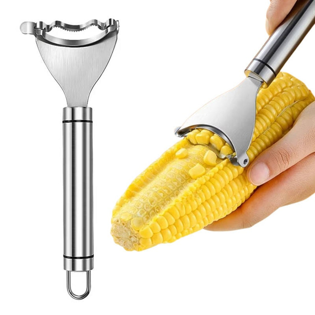 Corn Peeler With Grippy Handle Stainless Steel Kitchen Tool - Image 2