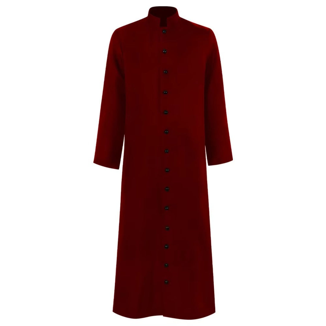 Costume For Halloween Priest Robe With Button Front And Ankle-Length Silhouette For An Authentic Ecclesiastical Look - Image 6