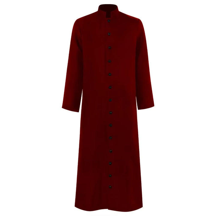 Costume For Halloween Priest Robe With Button Front And Ankle-Length Silhouette For An Authentic Ecclesiastical Look - Image 6