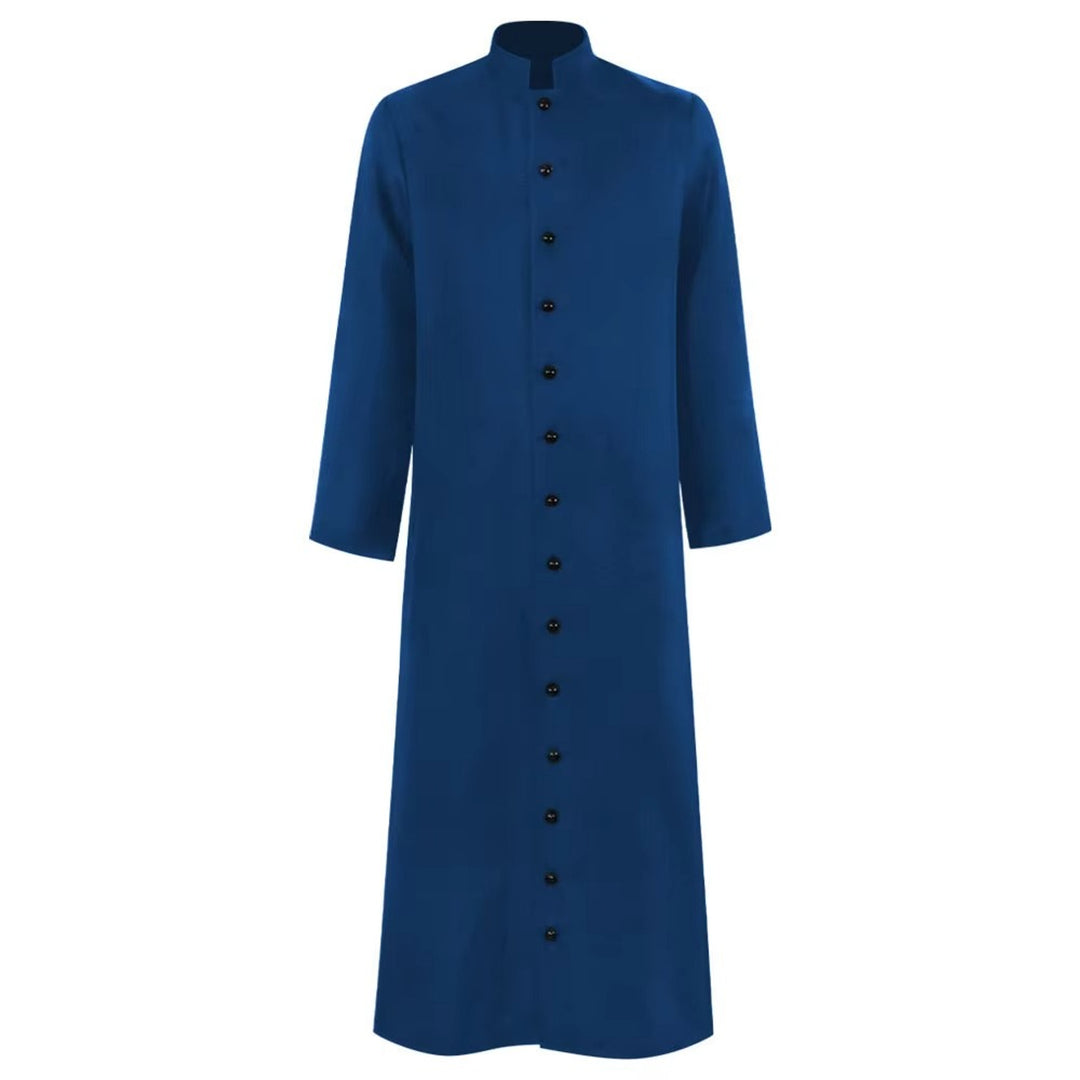 Costume For Halloween Priest Robe With Button Front And Ankle-Length Silhouette For An Authentic Ecclesiastical Look - Image 3