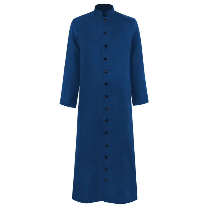 Costume For Halloween Priest Robe With Button Front And Ankle-Length Silhouette For An Authentic Ecclesiastical Look - Image 3