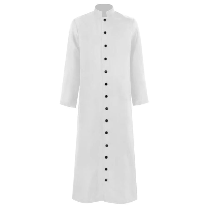 Costume For Halloween Priest Robe With Button Front And Ankle-Length Silhouette For An Authentic Ecclesiastical Look - Image 2